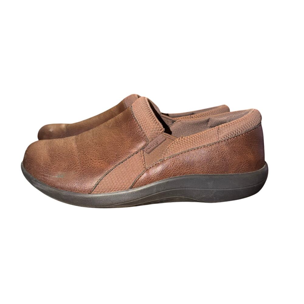 Alegria Duette Clogs Women's Size 8 Brown Faux Leather Slip On Comfort Shoes